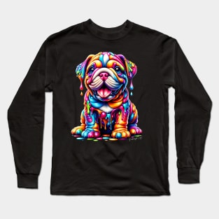 Colorful melting Dog #6 Long Sleeve T-Shirt